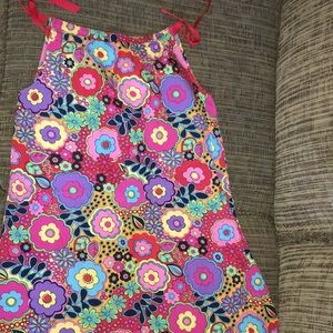 Tie on strapless dress